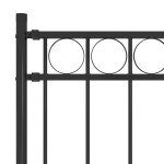 vidaXL Gard de grădină din oțel 1,81x1,2 m negru vidaXL Gard de grădină din oțel 1,81x1,2 m negru