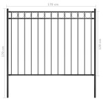 vidaXL Gard de grădină din oțel 1,81x1,2 m negru vidaXL Gard de grădină din oțel 1,81x1,2 m negru