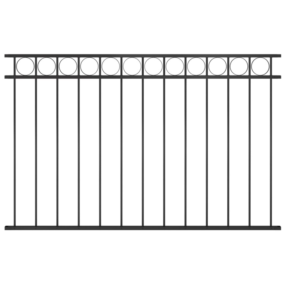 vidaXL Panou de gard din oțel 1,7x1 m negru