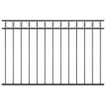 vidaXL Panou de gard din oțel 1,7x1 m negru