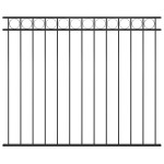 vidaXL Panou de gard din oțel 1,7x1,5 m negru