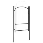 vidaXL Poartă de grădină, negru, 1 x 2,2 m, oțel vidaXL Poartă de grădină, negru, 1 x 2,2 m, oțel