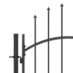 vidaXL Poartă gard pentru grădină cu vârf suliță, negru 5 x 1,75 m vidaXL Poartă gard pentru grădină cu vârf suliță, negru 5 x 1,75 m