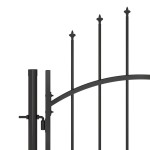 vidaXL Poartă gard pentru grădină cu vârf suliță, negru, 5 x 2 m vidaXL Poartă gard pentru grădină cu vârf suliță, negru, 5 x 2 m