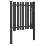 vidaXL Poartă de gard grădină, antracit, 1 x 1,5 m, oțel
