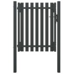 vidaXL Poartă de gard grădină, antracit, 1 x 1,5 m, oțel