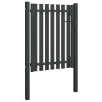 vidaXL Poartă de gard grădină, antracit, 1 x 1,7 m, oțel