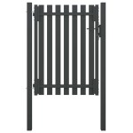 vidaXL Poartă de gard grădină, antracit, 1 x 1,7 m, oțel