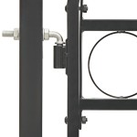 vidaXL Poartă de gard cu arcadă, negru, 100 x 250 cm, oțel vidaXL Poartă de gard cu arcadă, negru, 100 x 250 cm, oțel