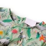 Rochie copii cu mâneci largi kaki deschis 116