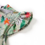 Rochie copii cu mâneci largi kaki deschis 116
