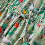 Rochie copii cu mâneci largi kaki deschis 116
