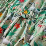 Rochie copii cu mâneci largi kaki deschis 128
