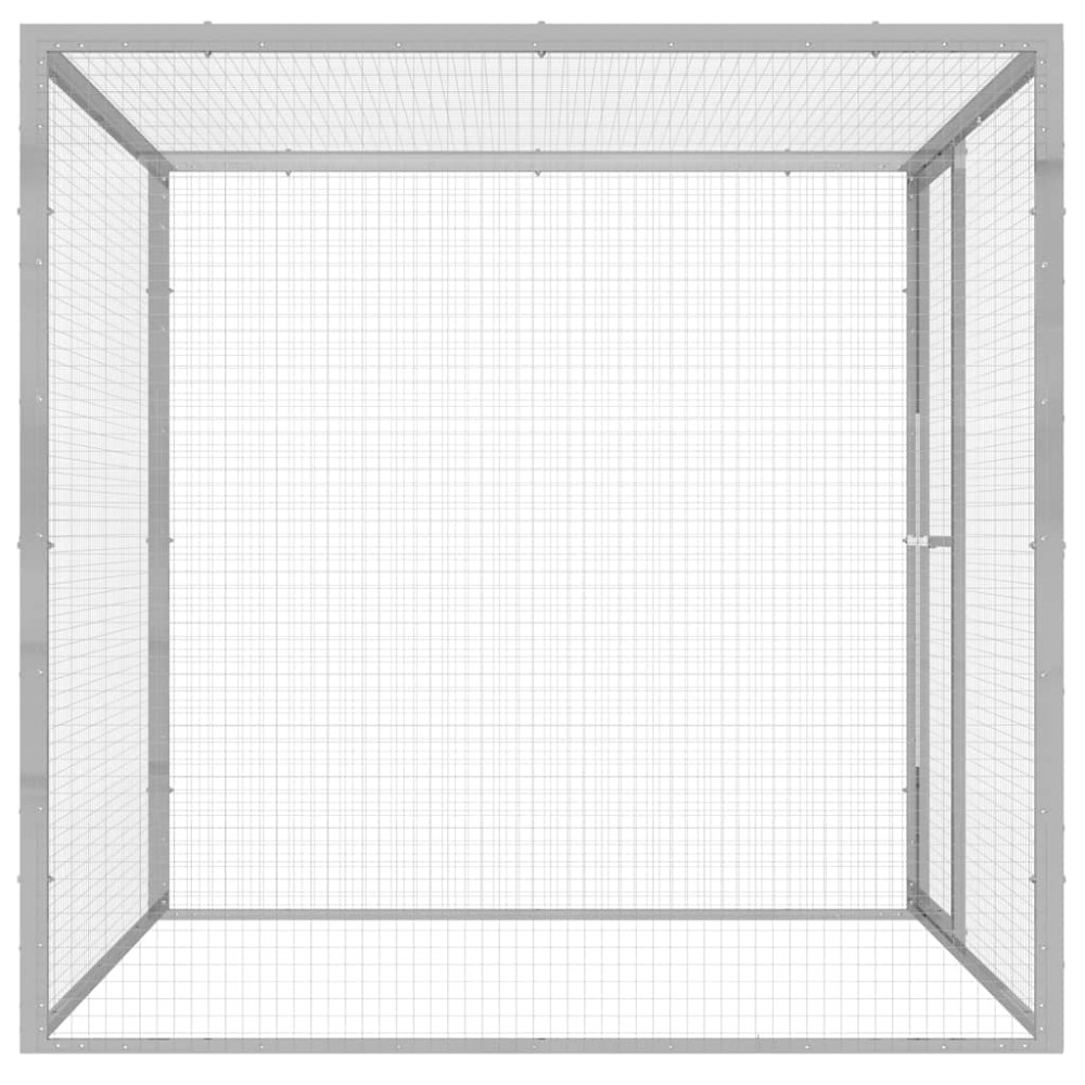 vidaXL Cușcă pentru pisici, 1,5x1,5x1,5 m, oțel galvanizat