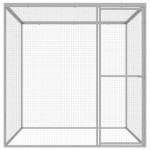 vidaXL Cușcă pentru pisici, 1,5x1,5x1,5 m, oțel galvanizat