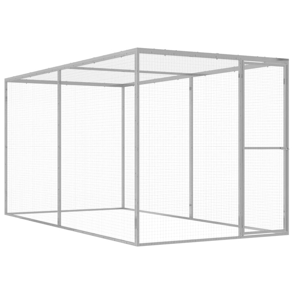 vidaXL Cușcă pentru pisici, 3x1,5x1,5 m, oțel galvanizat
