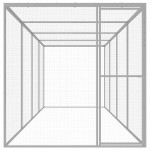 vidaXL Cușcă pentru pisici, 6x1,5x1,5 m, oțel galvanizat vidaXL Cușcă pentru pisici, 6x1,5x1,5 m, oțel galvanizat