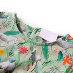 Rochie copii cu mâneci largi kaki deschis 140