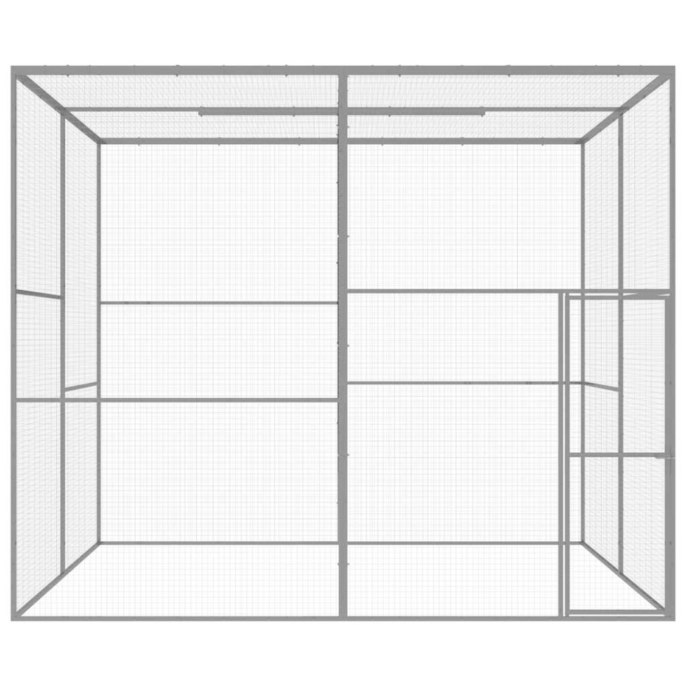 vidaXL Cușcă pentru pisici, 3x3x2,5 m, oțel galvanizat