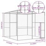 vidaXL Cușcă pentru pisici, 3x3x2,5 m, oțel galvanizat vidaXL Cușcă pentru pisici, 3x3x2,5 m, oțel galvanizat