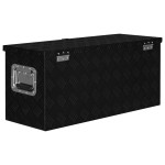 vidaXL Ladă de aluminiu, negru, 80 x 30 x 35 cm vidaXL Ladă de aluminiu, negru, 80 x 30 x 35 cm