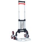 vidaXL Cărucior pliabil pentru scări, 70 kg, argintiu, aluminiu vidaXL Cărucior pliabil pentru scări, 70 kg, argintiu, aluminiu