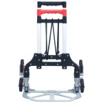 vidaXL Cărucior pliabil pentru scări, 70 kg, argintiu, aluminiu vidaXL Cărucior pliabil pentru scări, 70 kg, argintiu, aluminiu