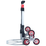 vidaXL Cărucior pliabil pentru scări, 70 kg, argintiu, aluminiu vidaXL Cărucior pliabil pentru scări, 70 kg, argintiu, aluminiu