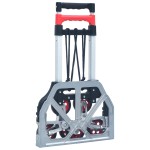 vidaXL Cărucior pliabil pentru scări, 70 kg, argintiu, aluminiu vidaXL Cărucior pliabil pentru scări, 70 kg, argintiu, aluminiu
