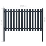 vidaXL Panou de gard antracit 178x75 cm oțel vopsit în câmp electrostatic vidaXL Panou de gard antracit 178x75 cm oțel vopsit în câmp electrostatic