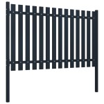 vidaXL Panou de gard antracit 178x125 cm oțel vopsit în câmp electrostatic vidaXL Panou de gard antracit 178x125 cm oțel vopsit în câmp electrostatic
