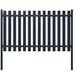 vidaXL Panou de gard antracit 178x125 cm oțel vopsit în câmp electrostatic vidaXL Panou de gard antracit 178x125 cm oțel vopsit în câmp electrostatic