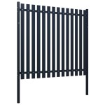 vidaXL Panou de gard antracit 178x170 cm oțel vopsit în câmp electrostatic vidaXL Panou de gard antracit 178x170 cm oțel vopsit în câmp electrostatic