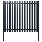 vidaXL Panou de gard antracit 178x170 cm oțel vopsit în câmp electrostatic vidaXL Panou de gard antracit 178x170 cm oțel vopsit în câmp electrostatic