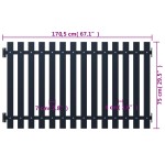 vidaXL Panou de gard antracit 178x75 cm oțel vopsit în câmp electrostatic vidaXL Panou de gard antracit 178x75 cm oțel vopsit în câmp electrostatic