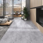 vidaXL Plăci de pardoseală autoadezive, gri ciment, 5,02 m², PVC, 2 mm vidaXL Plăci de pardoseală autoadezive, gri ciment, 5,02 m², PVC, 2 mm
