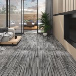 vidaXL Plăci de pardoseală autoadezive, gri dungi, 5,02 m², PVC, 2 mm vidaXL Plăci de pardoseală autoadezive, gri dungi, 5,02 m², PVC, 2 mm