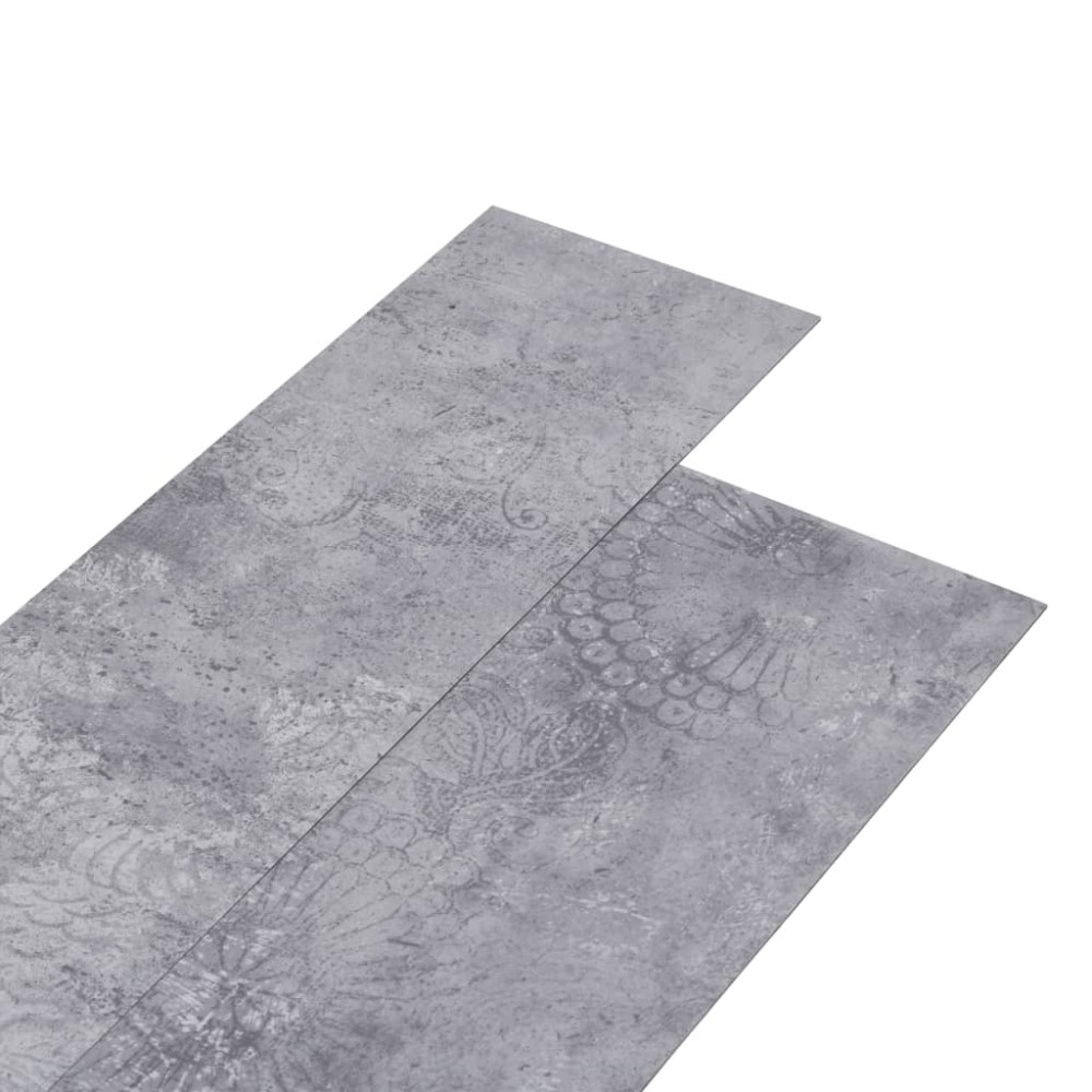 vidaXL Plăci de pardoseală, gri ciment, 5,26 m², 2 mm, PVC