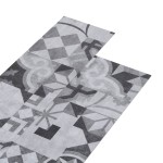 vidaXL Plăci de pardoseală, gri cu model, 5,26 m², 2 mm, PVC vidaXL Plăci de pardoseală, gri cu model, 5,26 m², 2 mm, PVC