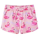 Pantaloni scurți copii cu șnur roz deschis 116 Pantaloni scurți copii cu șnur roz deschis 116