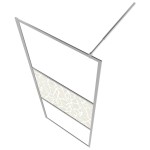 vidaXL Paravan de duș walk-in, 100 x 195 cm, sticlă ESG, model piatră vidaXL Paravan de duș walk-in, 100 x 195 cm, sticlă ESG, model piatră