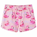 Pantaloni scurți copii cu șnur roz deschis 140 Pantaloni scurți copii cu șnur roz deschis 140