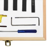 vidaXL Set unelte de strunjire indexabile, 12 piese, 8x8 mm, 70 mm vidaXL Set unelte de strunjire indexabile, 12 piese, 8x8 mm, 70 mm