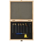 vidaXL Set unelte de strunjire indexabile, 12 piese, 12 x 12 mm, 80 mm vidaXL Set unelte de strunjire indexabile, 12 piese, 12 x 12 mm, 80 mm