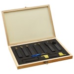 vidaXL Set unelte de strunjire indexabile, 12 piese, 16x16 mm, 100 mm vidaXL Set unelte de strunjire indexabile, 12 piese, 16x16 mm, 100 mm