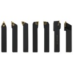 vidaXL Set unelte de strunjire indexabile, 12 piese, 16x16 mm, 100 mm vidaXL Set unelte de strunjire indexabile, 12 piese, 16x16 mm, 100 mm