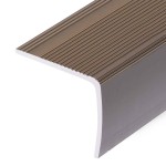 vidaXL Profile trepte în formă de L, 15 buc., maro, 90 cm, aluminiu vidaXL Profile trepte în formă de L, 15 buc., maro, 90 cm, aluminiu