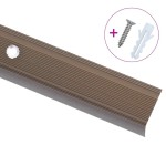 vidaXL Profile trepte în formă de L, 15 buc., maro, 100 cm, aluminiu vidaXL Profile trepte în formă de L, 15 buc., maro, 100 cm, aluminiu