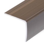 vidaXL Profile trepte în formă de L, 15 buc., maro, 100 cm, aluminiu vidaXL Profile trepte în formă de L, 15 buc., maro, 100 cm, aluminiu