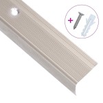 vidaXL Profile trepte în formă de L, 15 buc. șampanie 100 cm aluminiu vidaXL Profile trepte în formă de L, 15 buc. șampanie 100 cm aluminiu